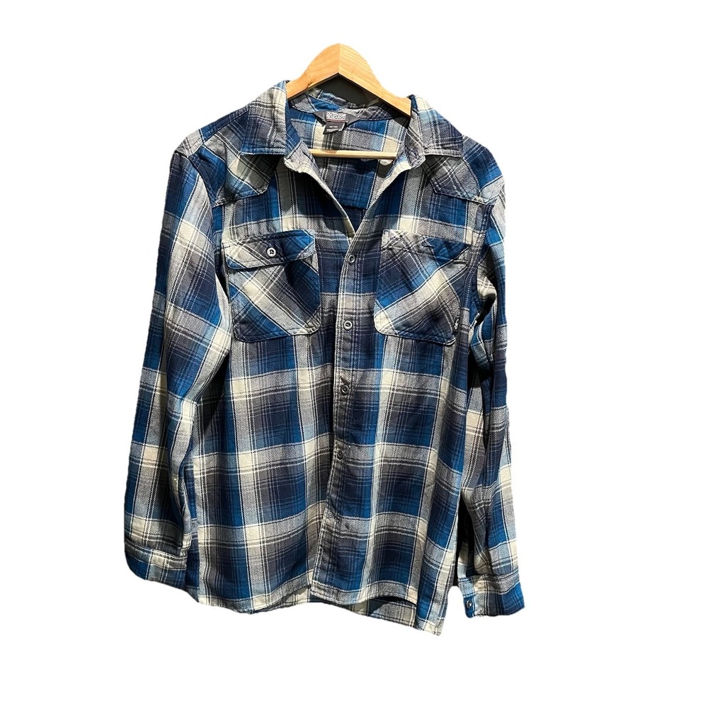 Outdoor‎ Research Blue Plaid LS Men's Casual Flannel Button Down Shirt Size M